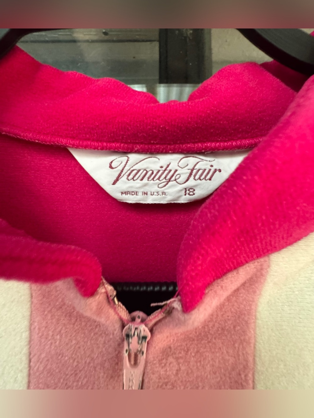 Vintage Vanity Fair Women's Fuchsia, Pink & Cream House Coat Size 18 XXL - Picture 3 of 11